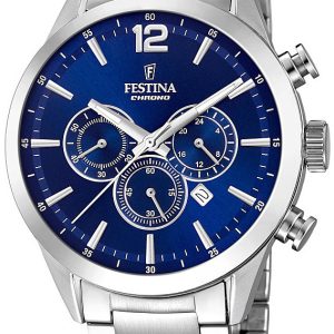 Festina Herrklocka F20343-7 Blå/Stål Ø43.5 mm