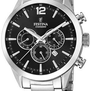 Festina Herrklocka F20343-8 Svart/Stål Ø43.5 mm