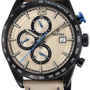 Festina Herrklocka F20344-1 Sport Beige/Läder Ø44 mm