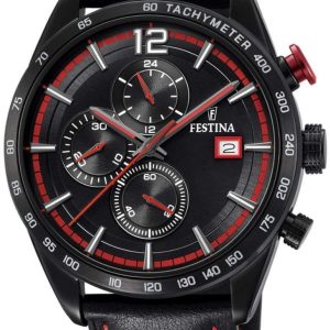 Festina Herrklocka F20344-5 Sport Svart/Läder Ø44 mm