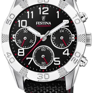 Festina Herrklocka F20346-3 Svart/Läder Ø36 mm