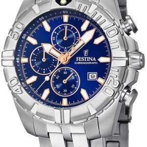 Festina Herrklocka F20355-5 Blå/Stål Ø43 mm