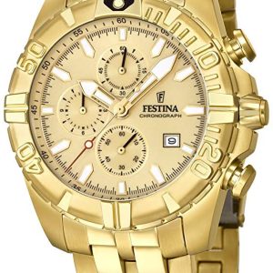 Festina Herrklocka F20356-1 Sport Gulguldstonad/Gulguldtonat stål