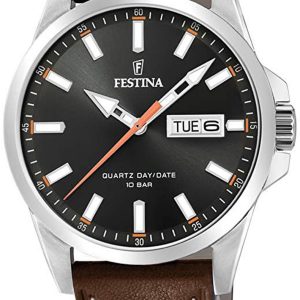 Festina Herrklocka F20358-1 Classic Svart/Läder Ø41 mm