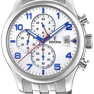 Festina Herrklocka F20374-4 Silverfärgad/Stål Ø43 mm