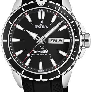 Festina Herrklocka F20378-1 Svart/Gummi Ø45 mm