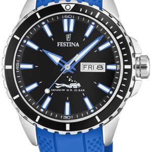 Festina Herrklocka F20378-3 Svart/Gummi Ø45 mm