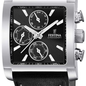 Festina Herrklocka F20424-3 Svart/Läder