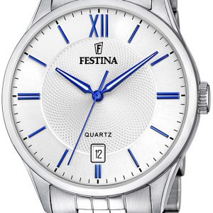 Festina Herrklocka F20425-4 Classic Silverfärgad/Stål Ø43 mm