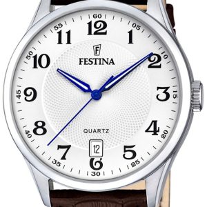 Festina Herrklocka F20426-1 Classic Vit/Läder Ø43 mm