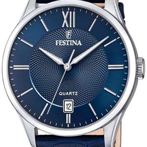 Festina Herrklocka F20426-2 Classic Blå/Läder Ø43 mm