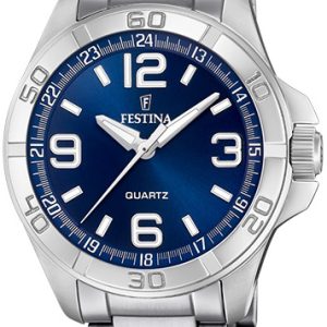 Festina Herrklocka F20434-2 Blå/Stål Ø44 mm