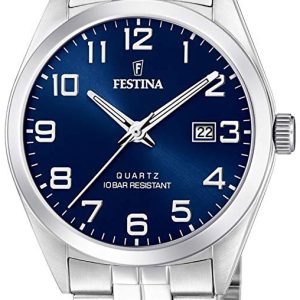 Festina Herrklocka F20437-3 Classic Blå/Stål Ø40 mm