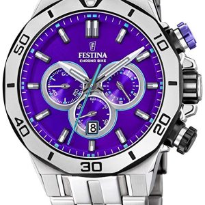 Festina Herrklocka F20448-D Lila/Stål Ø44 mm