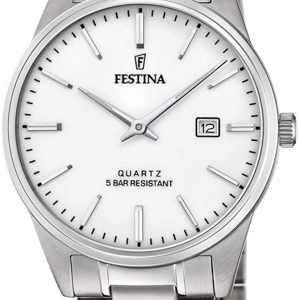 Festina Herrklocka F20511-2 Vit/Stål Ø39 mm