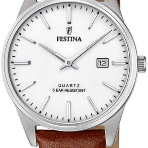 Festina Herrklocka F20512-2 Vit/Läder Ø39 mm