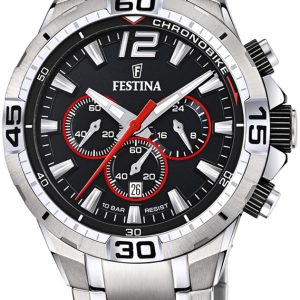 Festina Herrklocka F20522-6 Svart/Stål Ø44.5 mm