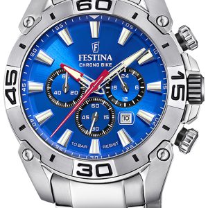 Festina Herrklocka F20543-2 Chrono Bike Blå/Stål Ø45.5 mm