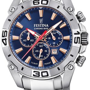 Festina Herrklocka F20543-4 Chrono Bike Blå/Stål Ø45.5 mm