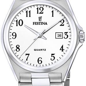 Festina Herrklocka F20552-1 Classic Vit/Stål Ø40 mm