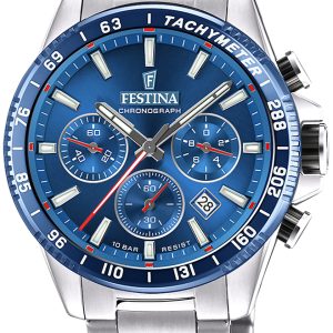 Festina Herrklocka F20560-3 Timeless Blå/Stål Ø45 mm