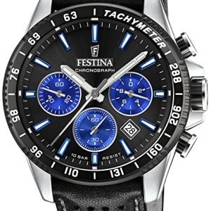 Festina Herrklocka F20561-6 Timeless Svart/Läder Ø45 mm