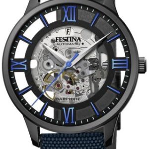 Festina Herrklocka F20621-3 Skelettskuren/Läder Ø41.5 mm