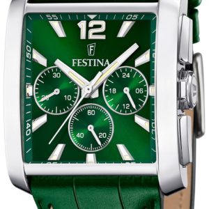 Festina Herrklocka F20636-3 Timeless Grön/Läder