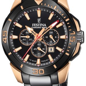 Festina Herrklocka F20645-1 Chrono Bike Svart/Stål Ø47 mm