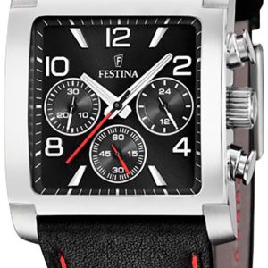 Festina Herrklocka F20653-3 Timeless Svart/Läder