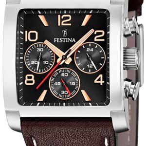 Festina Herrklocka F20653-4 Timeless Svart/Läder