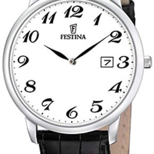 Festina Herrklocka F6806-5 Classic Vit/Läder Ø40 mm