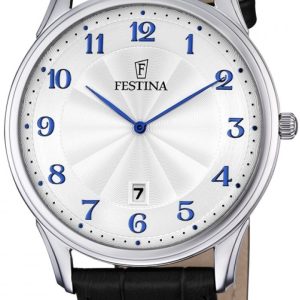 Festina Herrklocka F6851-2 Classic Vit/Läder Ø41 mm