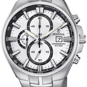 Festina Herrklocka F6862-1 Vit/Stål Ø45 mm