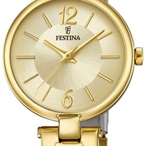 Festina Mademoiselle Damklocka F20313-1 Gulguldstonad/Gulguldtonat