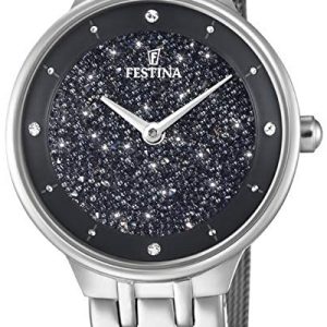 Festina Mademoiselle Damklocka F20385-3 Svart/Stål Ø31 mm