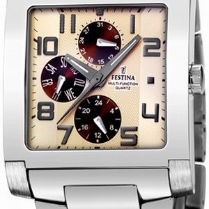 Festina Multifunction Herrklocka F16234-B Beige/Stål