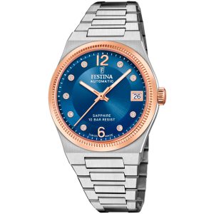 Festina Swiss Made Automatic Sapphire Lady F20031/2 - Dam - 35 mm - Analogt - Automatiskt - Safirglas