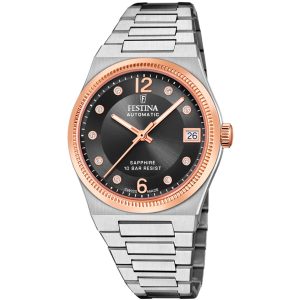 Festina Swiss Made Automatic Sapphire Lady F20031/3 - Dam - 35 mm - Analogt - Automatiskt - Safirglas