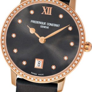 Frederique Constant Classics Damklocka FC-220G4SD34 Grå/Textil Ø37