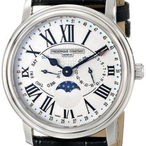 Frederique Constant Herrklocka FC-270M4P6 Classics Vit/Läder Ø40 mm