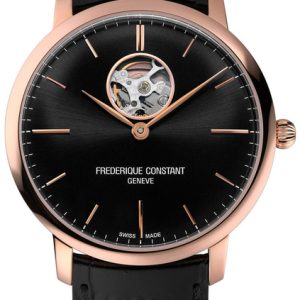 Frederique Constant Herrklocka FC-312B4S4 Slimline Svart/Läder Ø40