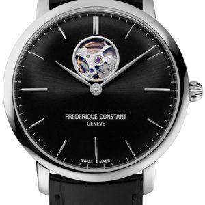 Frederique Constant Herrklocka FC-312B4S6 Slimline Svart/Läder Ø40