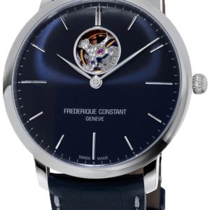 Frederique Constant Herrklocka FC-312N4S6 Slimline Blå/Läder Ø40 mm