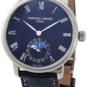 Frederique Constant Herrklocka FC-705NR4S6 Slimline Blå/Läder Ø42