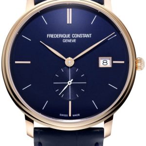 Frederique Constant Slimline Herrklocka FC-245N5S4 Blå/Läder Ø39 mm