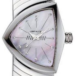 Hamilton Damklocka H24211952 American Classic Ventura Vit/Läder