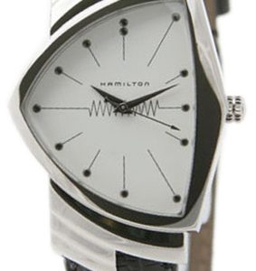 Hamilton Damklocka H24411712 American Classic Ventura Vit/Läder