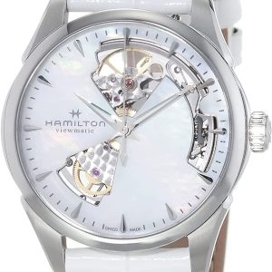 Hamilton Damklocka H32215890 Jazzmaster Vit/Läder Ø36 mm