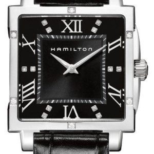 Hamilton Damklocka H32291794 American Classic Jazzmaster Svart/Läder